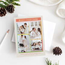 Kleurrijke vrolijke leuke vier foto Kerstmis