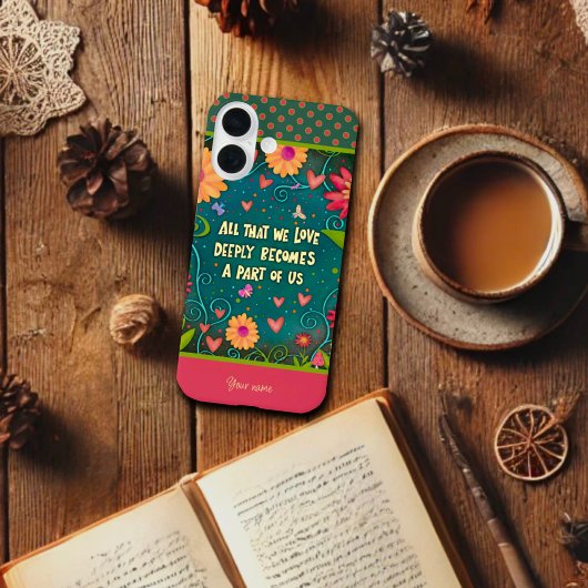 Kleurrijke vrolijke liefde citaat leuke inspiratie Case-Mate iPhone case