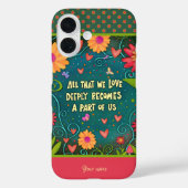 Kleurrijke vrolijke liefde citaat leuke inspiratie Case-Mate iPhone case (Achterkant)