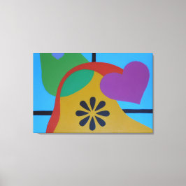 Kleurrijke Vrolijke Vorm Canvasprint Canvas Afdruk