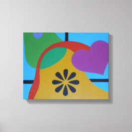 Kleurrijke Vrolijke Vorm Canvasprint Canvas Afdruk