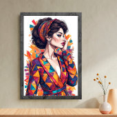 Kleurrijke vrouw Art Poster