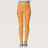 Kleurrijke vrouw die van de jaren 80 houdt leggings (Voorkant)
