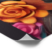 Kleurrijke Vrouw in Sugar Skull Make-up Poster (Hoek)