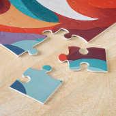 Kleurrijke Vrouw Levendige Werveling van Emoties Legpuzzel (Zijkant)