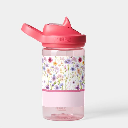 Kleurrijke Vrouwelijke Roze Wilde Bloemen voor Mei Waterfles (Rechts)