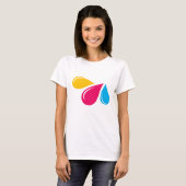 kleurrijke Vrouwen Basic T-Shirt (Voorkant volledig)