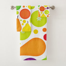 Kleurrijke Vruchtbare Vibrance Patroon Art Bad Handdoek