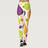 Kleurrijke Vruchtbare Vibrance Patroon Art Leggings (Achterkant)