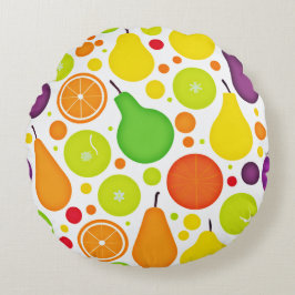 Kleurrijke Vruchtbare Vibrance Patroon Art Rond Kussen