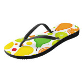 Kleurrijke Vruchtbare Vibrance Patroon Art Teenslippers (Schuin)