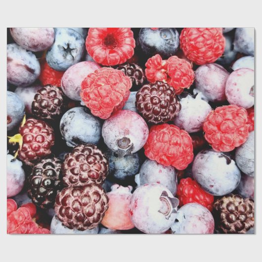Kleurrijke vruchten cadeaupapier (Vlak)