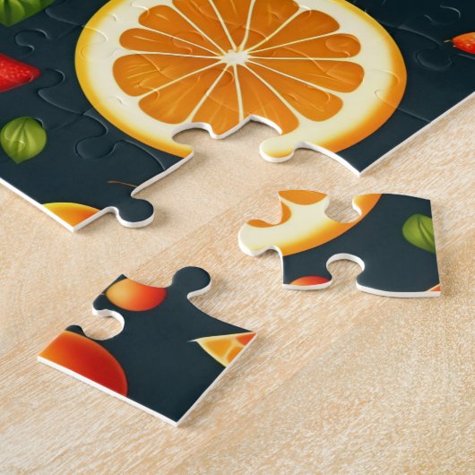 Kleurrijke vruchten legpuzzel (Zijkant)