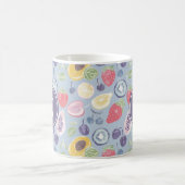 Kleurrijke Vruchten Monogram Lente Patroon Koffiemok (Center)