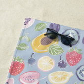 Kleurrijke Vruchten Monogram Lente Patroon Strandlaken (In situ)