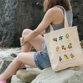 Kleurrijke vruchten van de gedistilleerde Canvas t Tote Bag