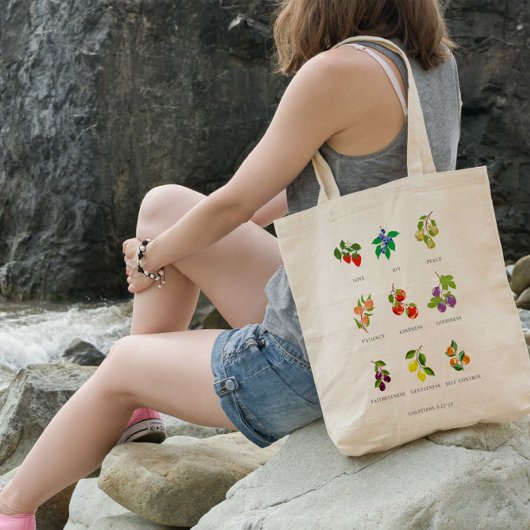 Kleurrijke vruchten van de gedistilleerde Canvas t Tote Bag