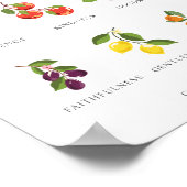 Kleurrijke vruchten van het Poster dat de spiriemm (Hoek)