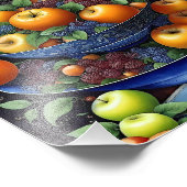 Kleurrijke vruchtenkom foto afdruk (Hoek)