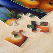 Kleurrijke vruchtenkom met appelen en druiven legpuzzel (Zijkant)