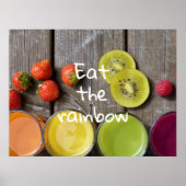Kleurrijke vruchtensappen / Eet de regenboog Poster (Voorkant)