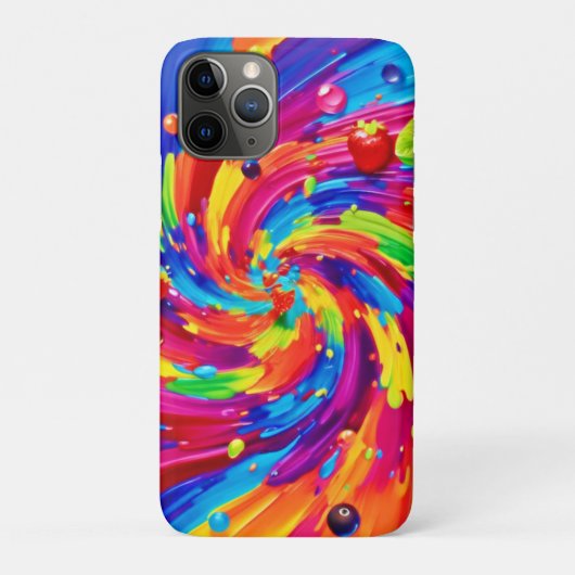 kleurrijke vruchtvortex Case-Mate iPhone case (Achterkant)