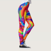 kleurrijke vruchtvortex leggings (Rechts)