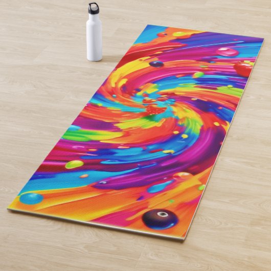 kleurrijke vruchtvortex yogamat (In situ)