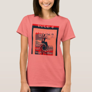 Kleurrijke VS Stem op Hillary Stronger Together T-shirt