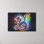 Kleurrijke Vuurdraak Canvas Afdruk (Voorkant)