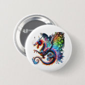 Kleurrijke Vuurdraak Ronde Button 5,7 Cm (Voorkant /achterkant)
