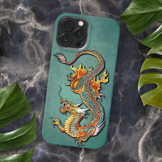 Kleurrijke Vuurdraak Tatoeage Kunst iPhone 12 Hoesje