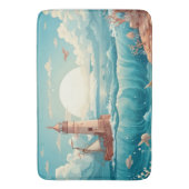 Kleurrijke vuurtoren & Ocean Dreamscape Badmat (Voorkant Verticaal)