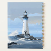 Kleurrijke vuurtoren op de oceaan planner (Achterkant)