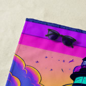 Kleurrijke vuurtoren strandlaken (In situ)