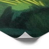 Kleurrijke vuurvliegjes in de Forest Art - geschik Poster (Hoek)