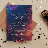 Kleurrijke Vuurwerk Nieuwjaar Eve Party Kaart