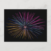 Kleurrijke Vuurwerkdisplay op Onafhankelijkheidsda Briefkaart (Voorkant)