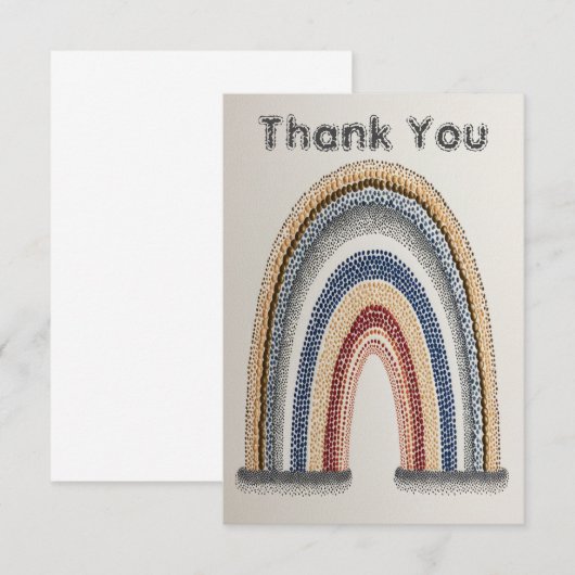 Kleurrijke waardering Bedankt Art Rainbow (Voorkant / Achterkant)