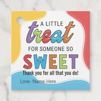 Kleurrijke waardering Bedankt voor Sweet Someone Bedankjes Labels