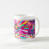 Kleurrijke Wake Up Dans Droom Pop Art Mok (Voorkant rechts)