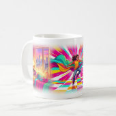 Kleurrijke Wake Up Dans Droom Pop Art Mok (Voorkant links)