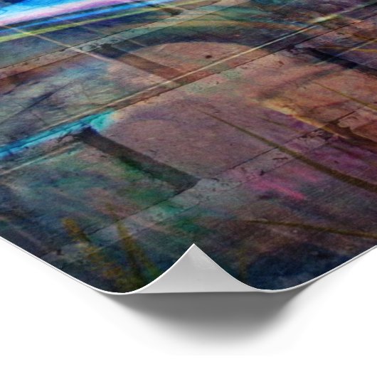 Kleurrijke Wall Graffiti-illustratie Poster (Hoek)