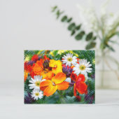 Kleurrijke Wallbloemen Briefkaart (Staand voorkant)