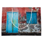 Kleurrijke wand, deur en sluitingen groot cadeauzakje (Voorkant)