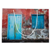 Kleurrijke wand, deur en sluitingen groot cadeauzakje (Achterkant)