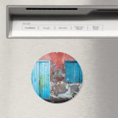 Kleurrijke wand, deur en sluitingen magneet (Insitu (Vaatwasser))