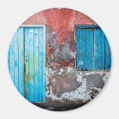 Kleurrijke wand, deur en sluitingen magneet (Voorkant)