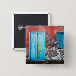 Kleurrijke wand, deur en sluitingen vierkante button 5,1 cm