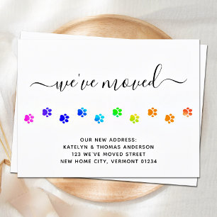 Kleurrijke wandelboten persoonlijke bewegende aankondigingskaart